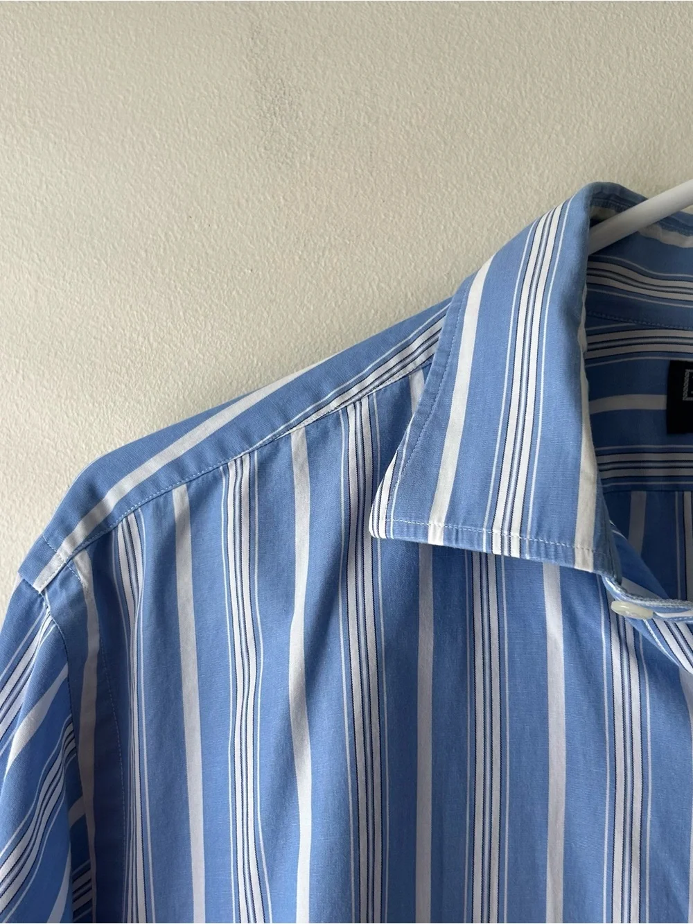 Polo Ralph Lauren Philip 100% Cotton Button Down Shirt 16.5” Neck Blue White